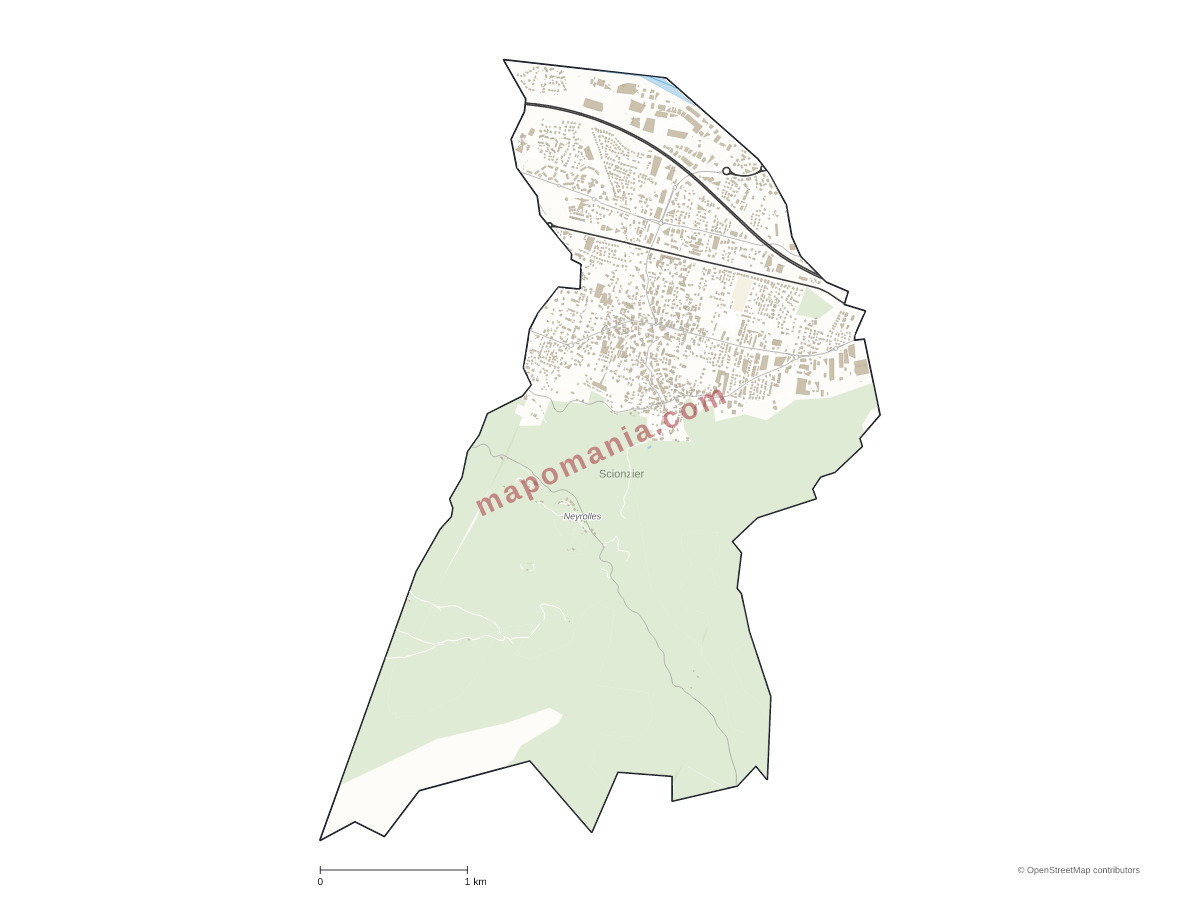 Carte de Scionzier à personnaliser