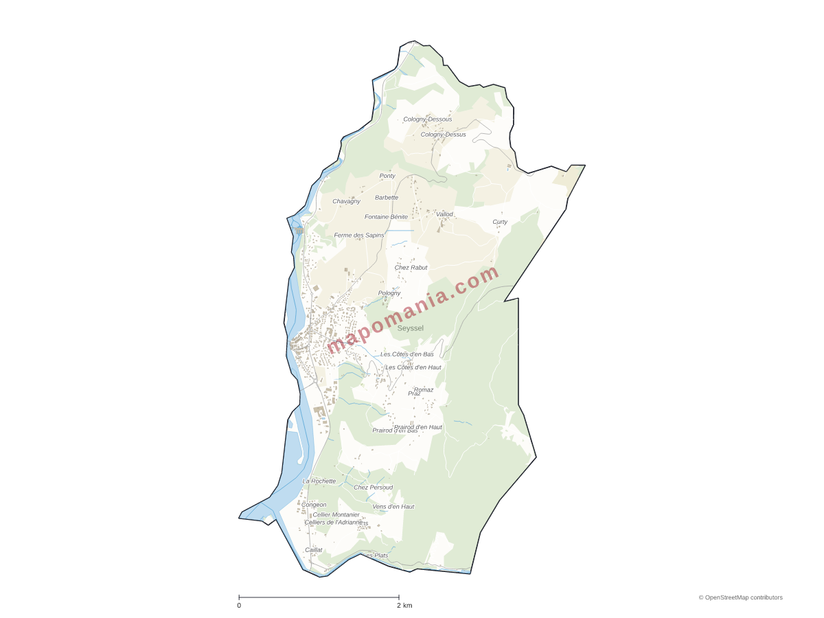 Carte de Seyssel à personnaliser