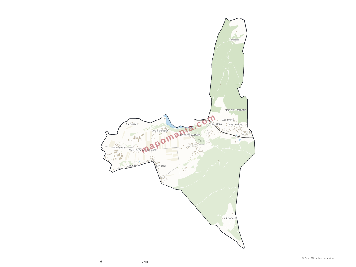 Carte de La Tour à personnaliser