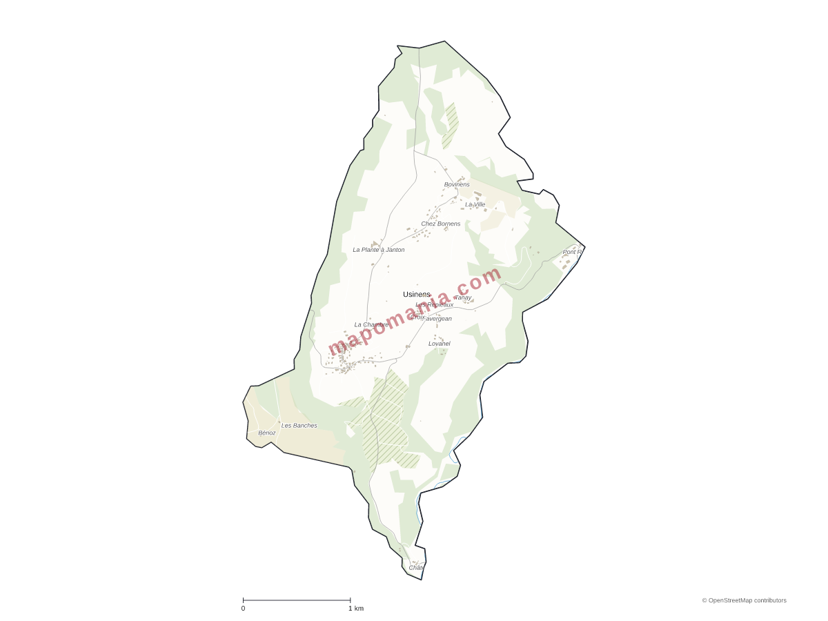 Carte de Usinens à personnaliser