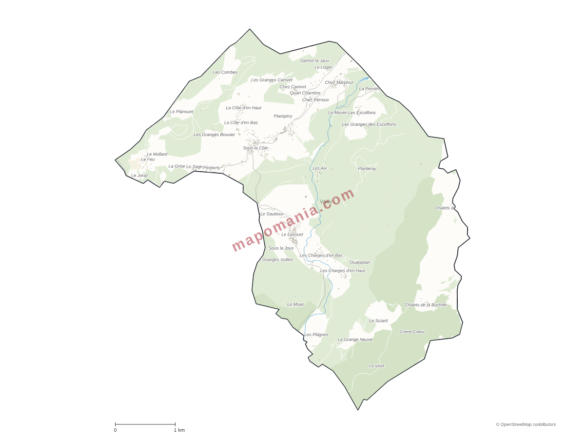 Carte de Vailly à personnaliser