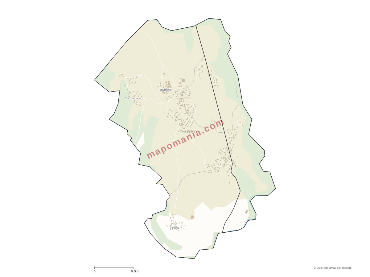 Carte de Versonnex à personnaliser