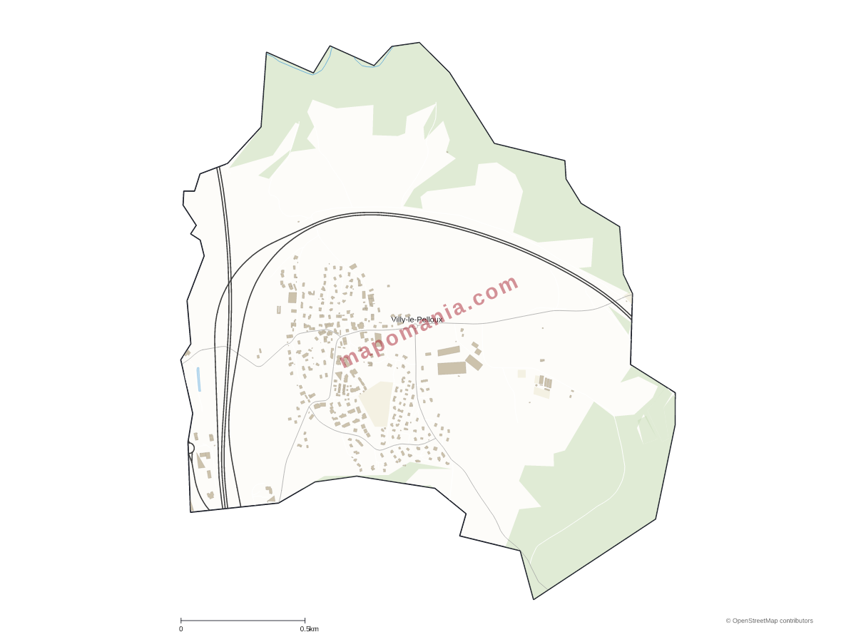 Carte de Villy-le-Pelloux à personnaliser
