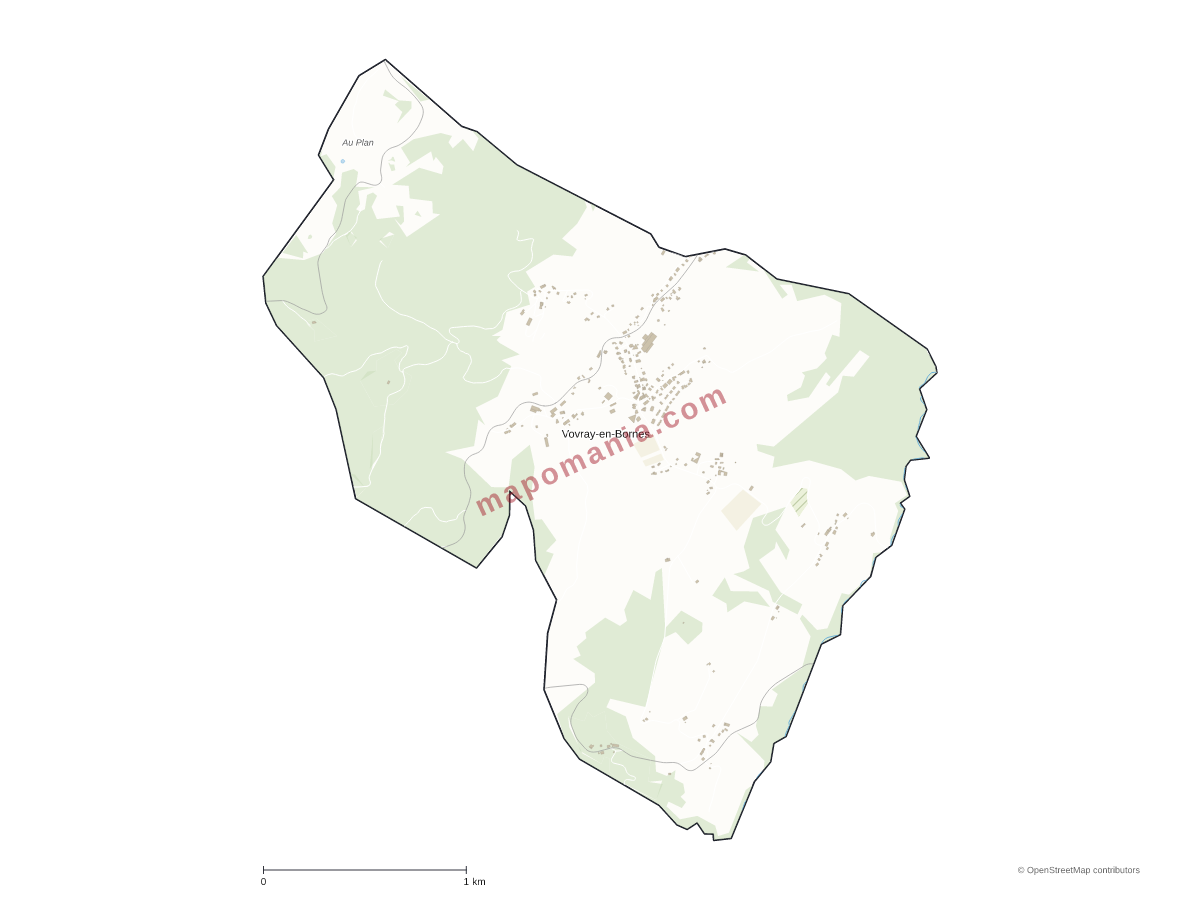 Carte de Vovray-en-Bornes à personnaliser
