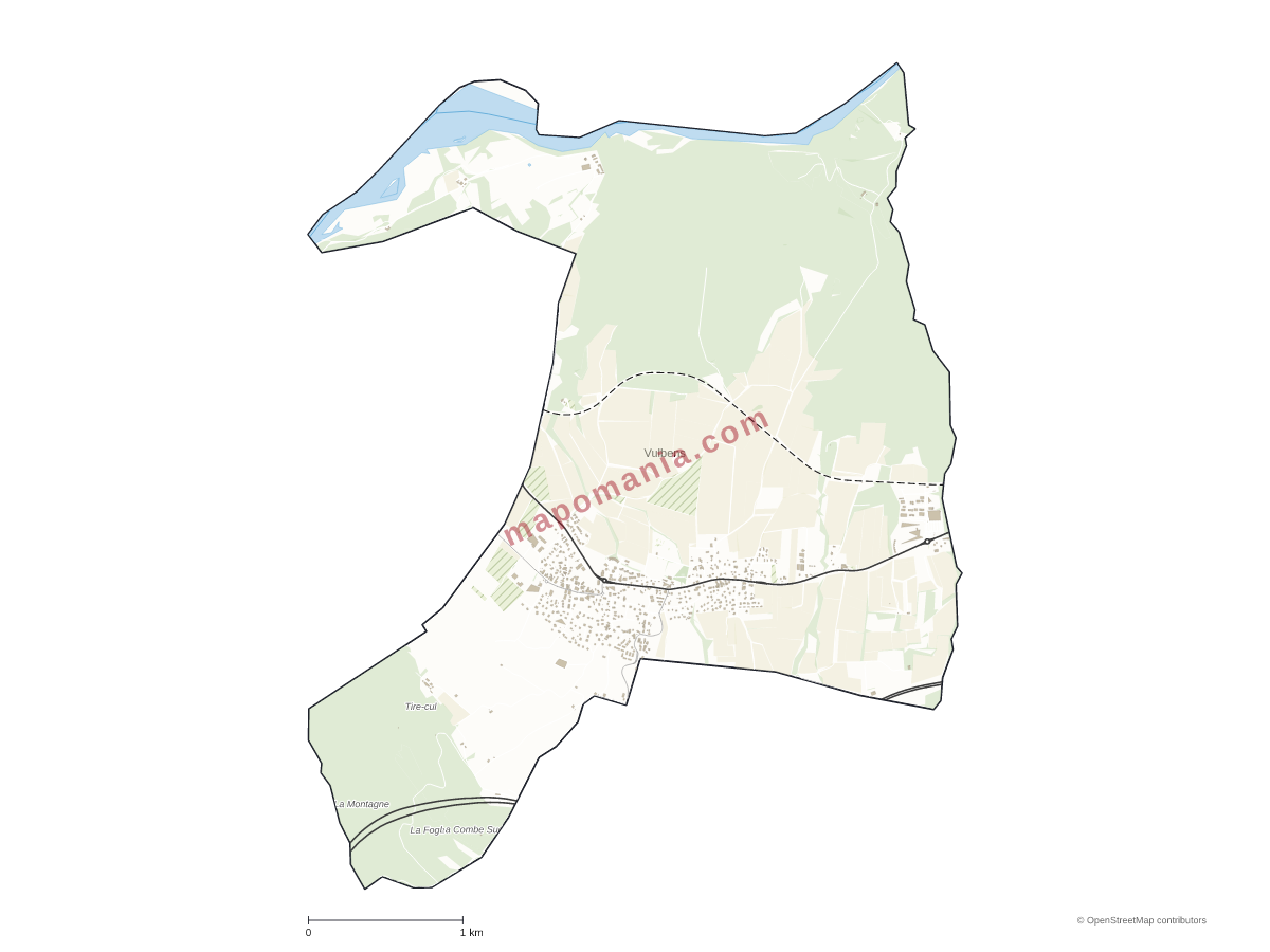 Carte de Vulbens à personnaliser