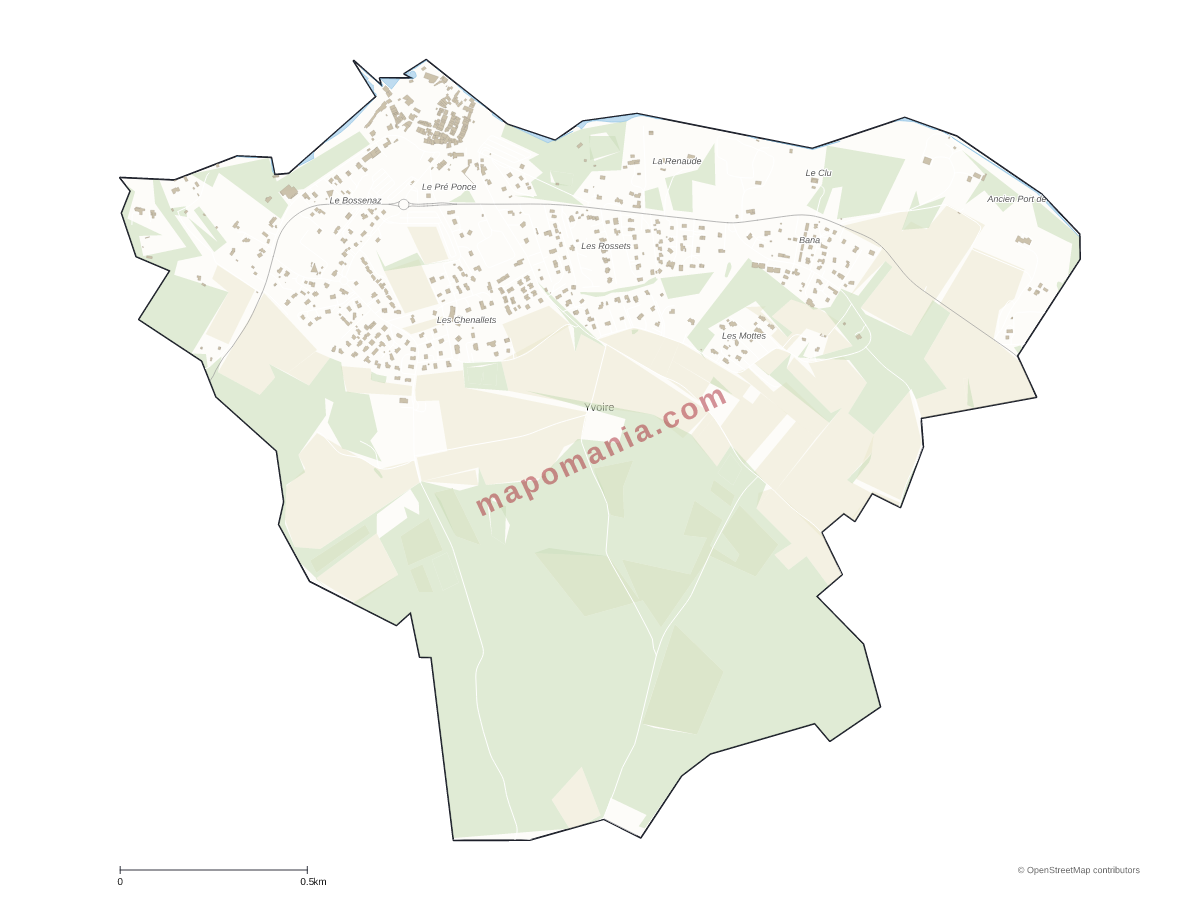 Carte de Yvoire à personnaliser