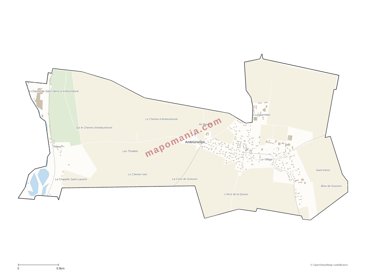 Carte de Ambrumesnil à personnaliser