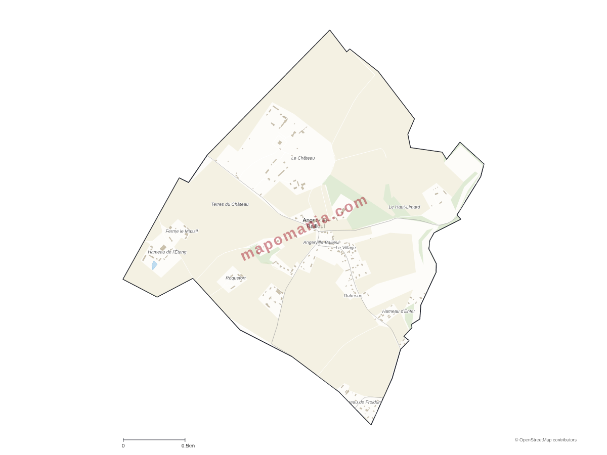 Carte de Angerville-Bailleul à personnaliser