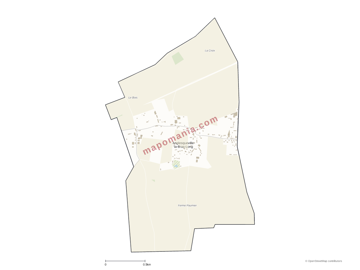Carte de Anglesqueville-la-Bras-Long à personnaliser