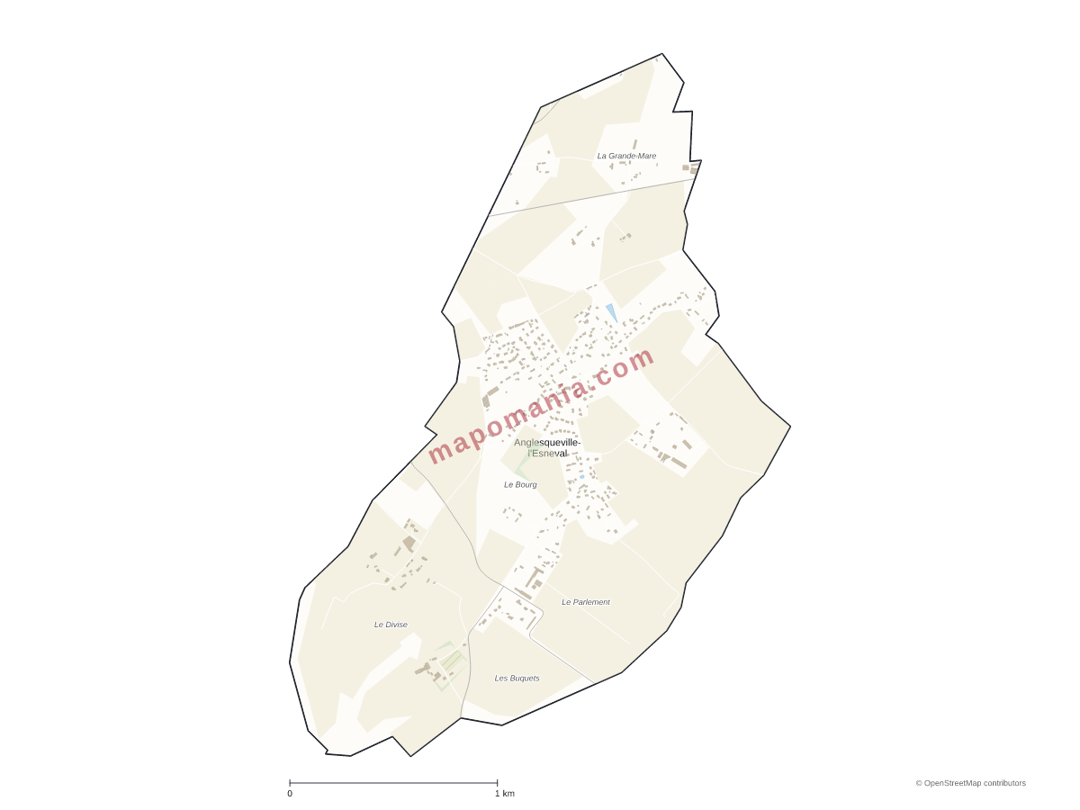 Carte de Anglesqueville-l'Esneval à personnaliser