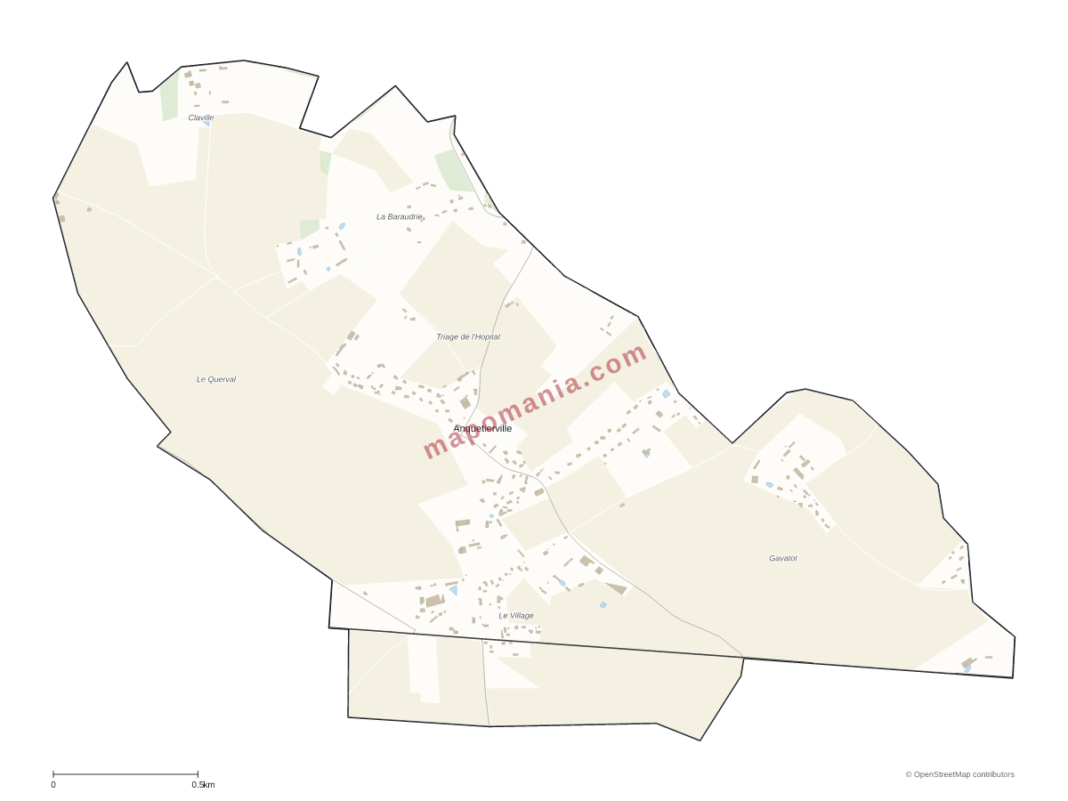 Carte de Anquetierville à personnaliser