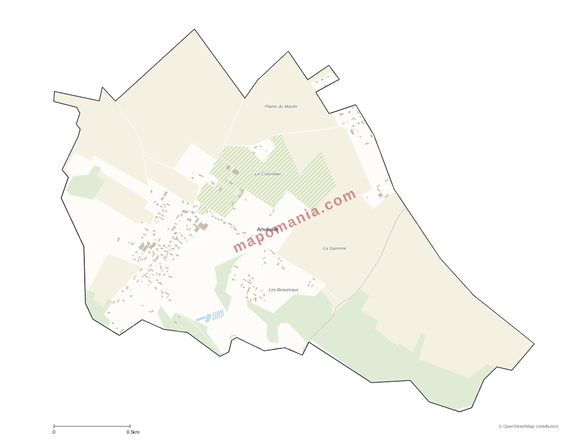 Carte de Anvéville à personnaliser