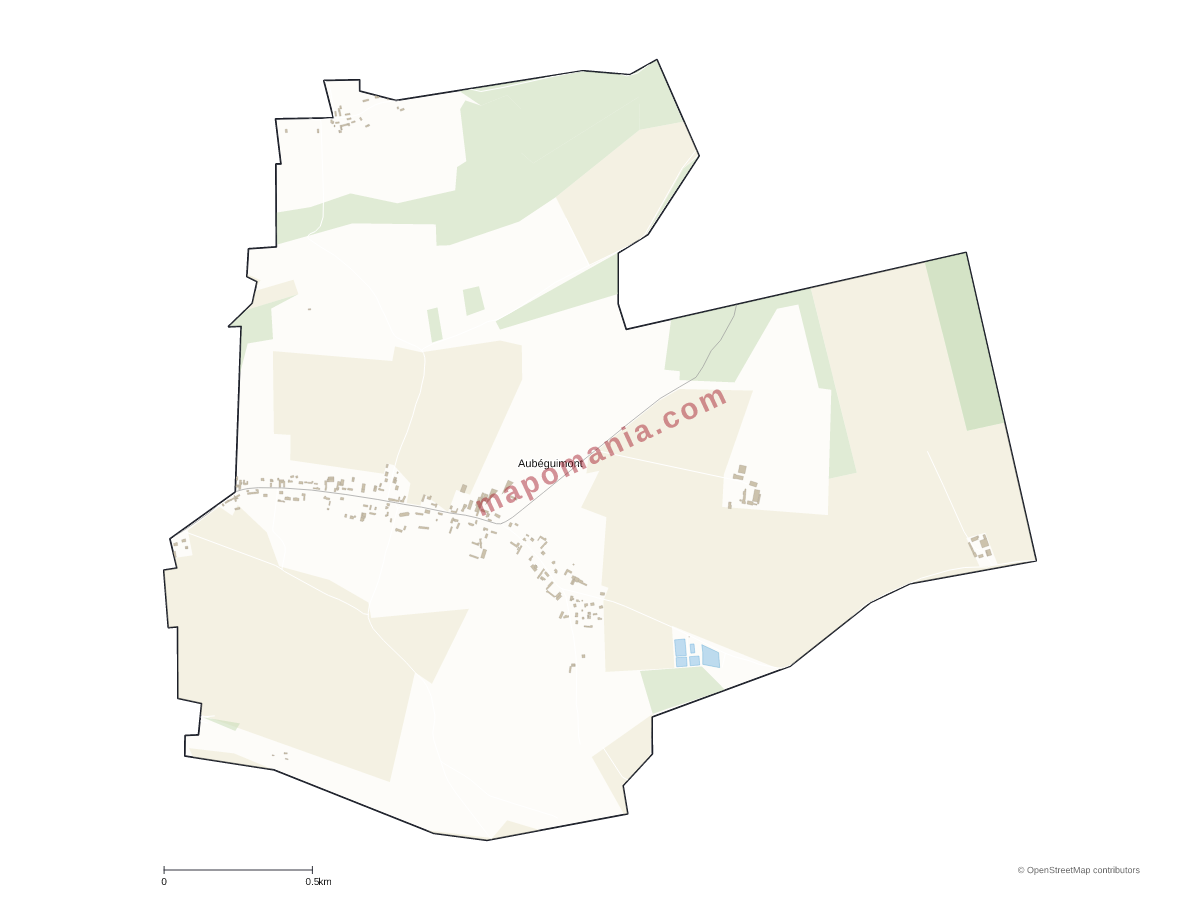 Carte de Aubéguimont à personnaliser