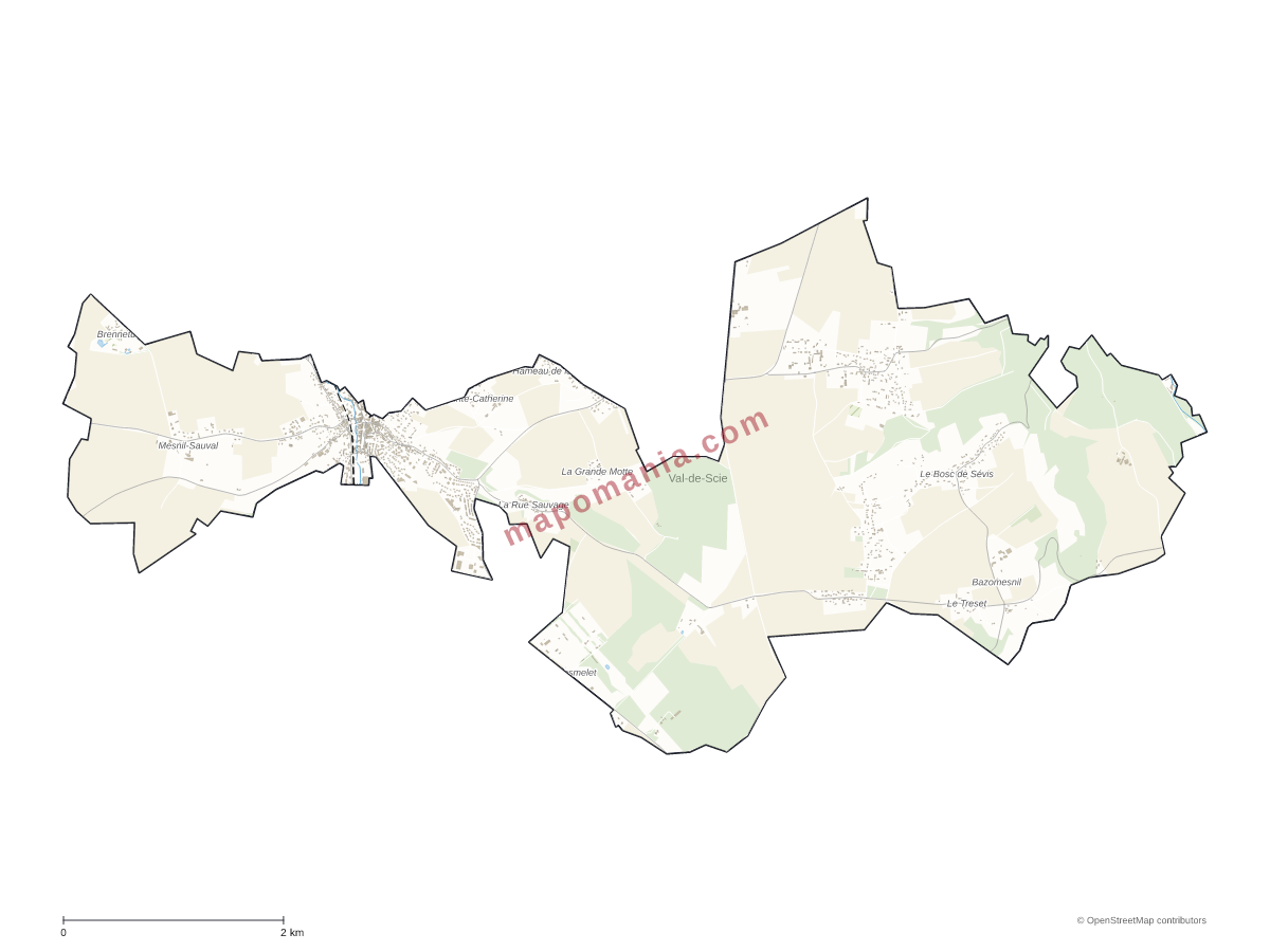 Carte de Val-de-Scie à personnaliser