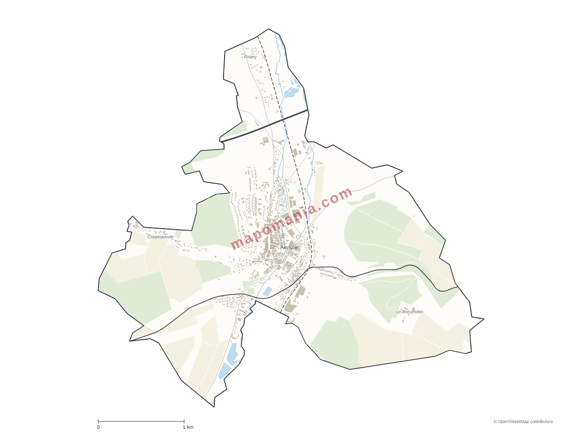 Carte de Aumale à personnaliser