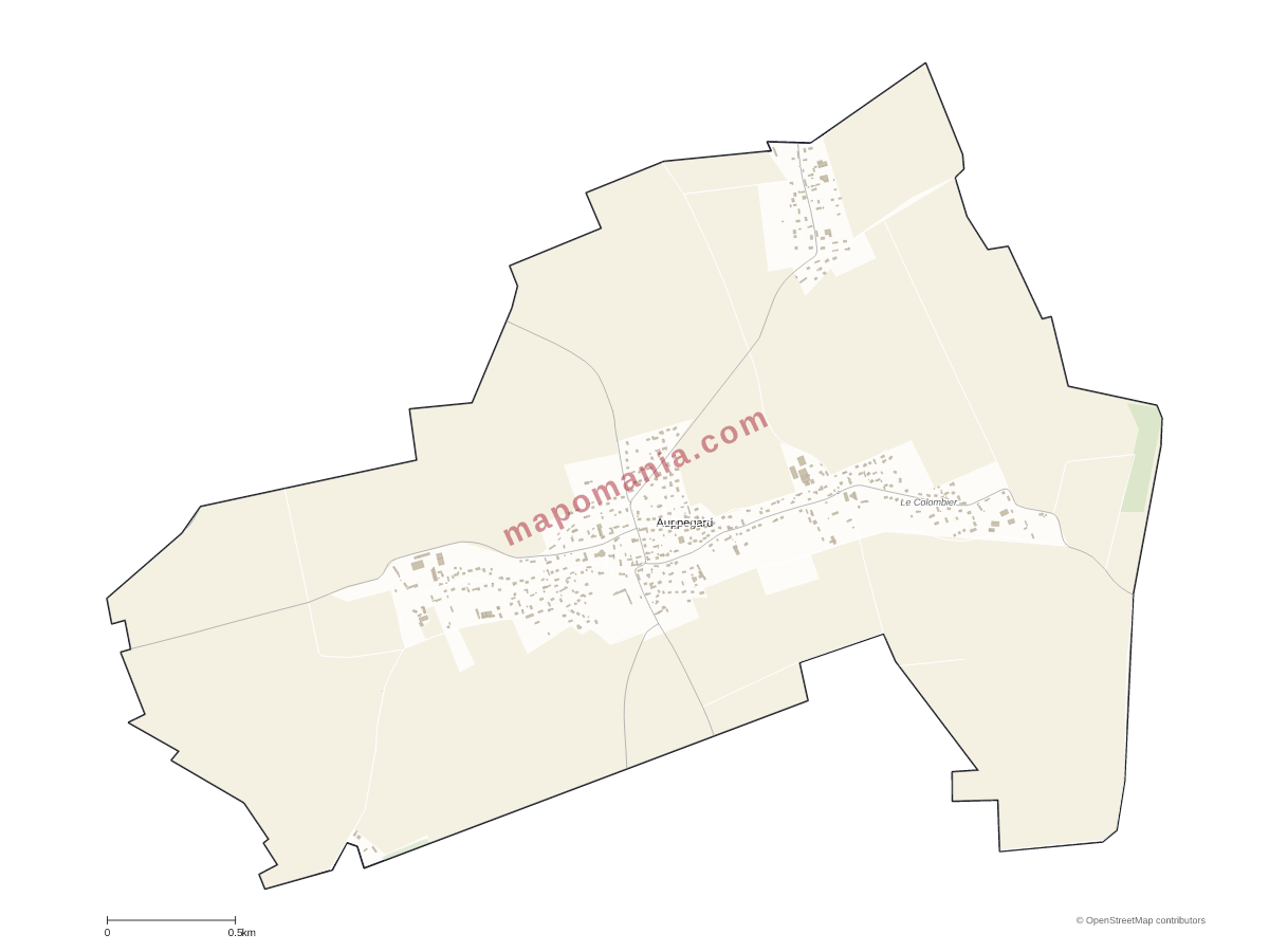 Carte de Auppegard à personnaliser