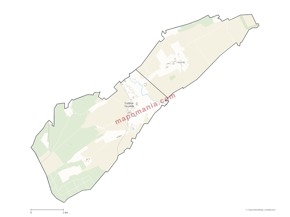 Carte de Bailleul-Neuville à personnaliser