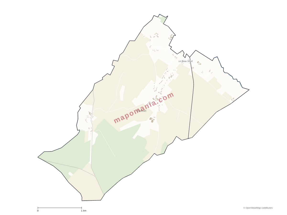 Carte de Baillolet à personnaliser