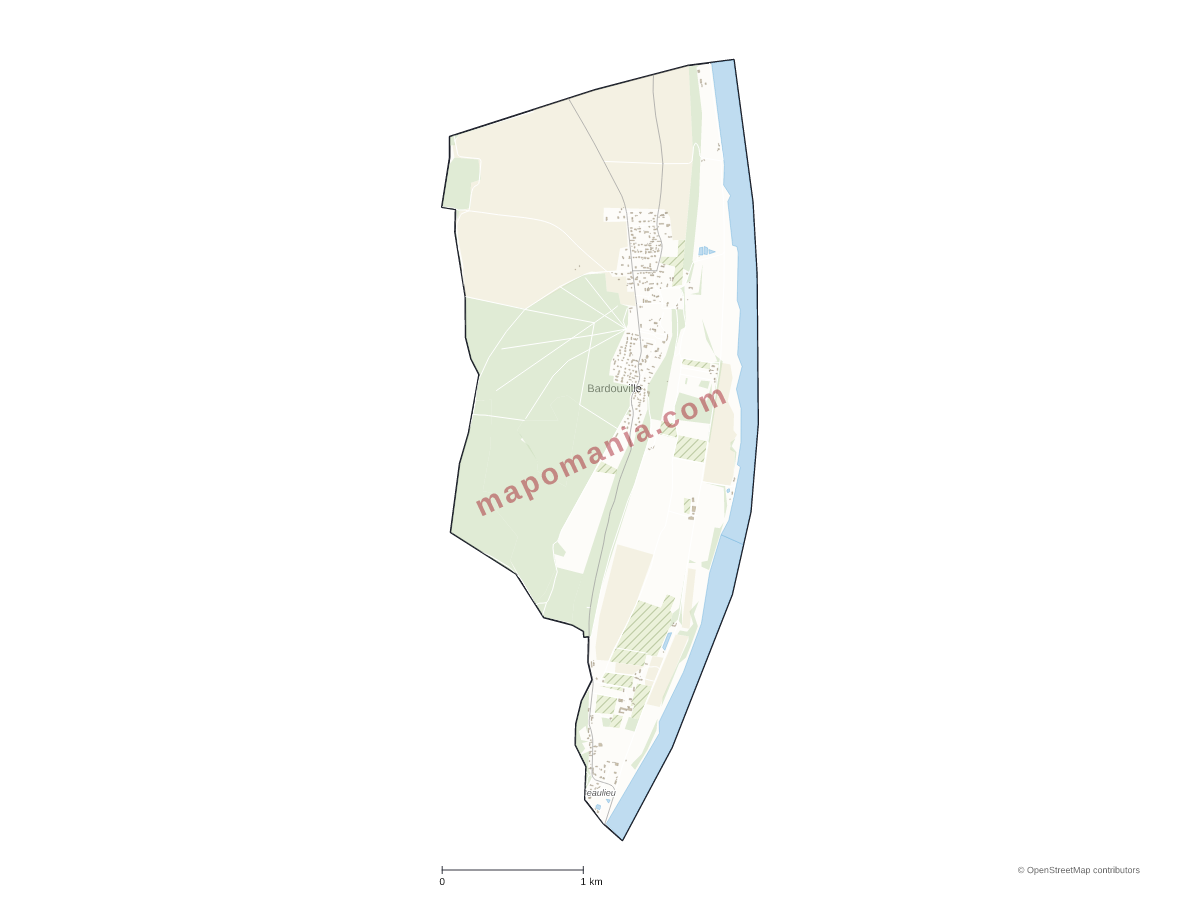 Carte de Bardouville à personnaliser