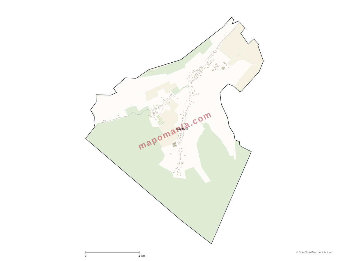 Carte de Bazinval à personnaliser