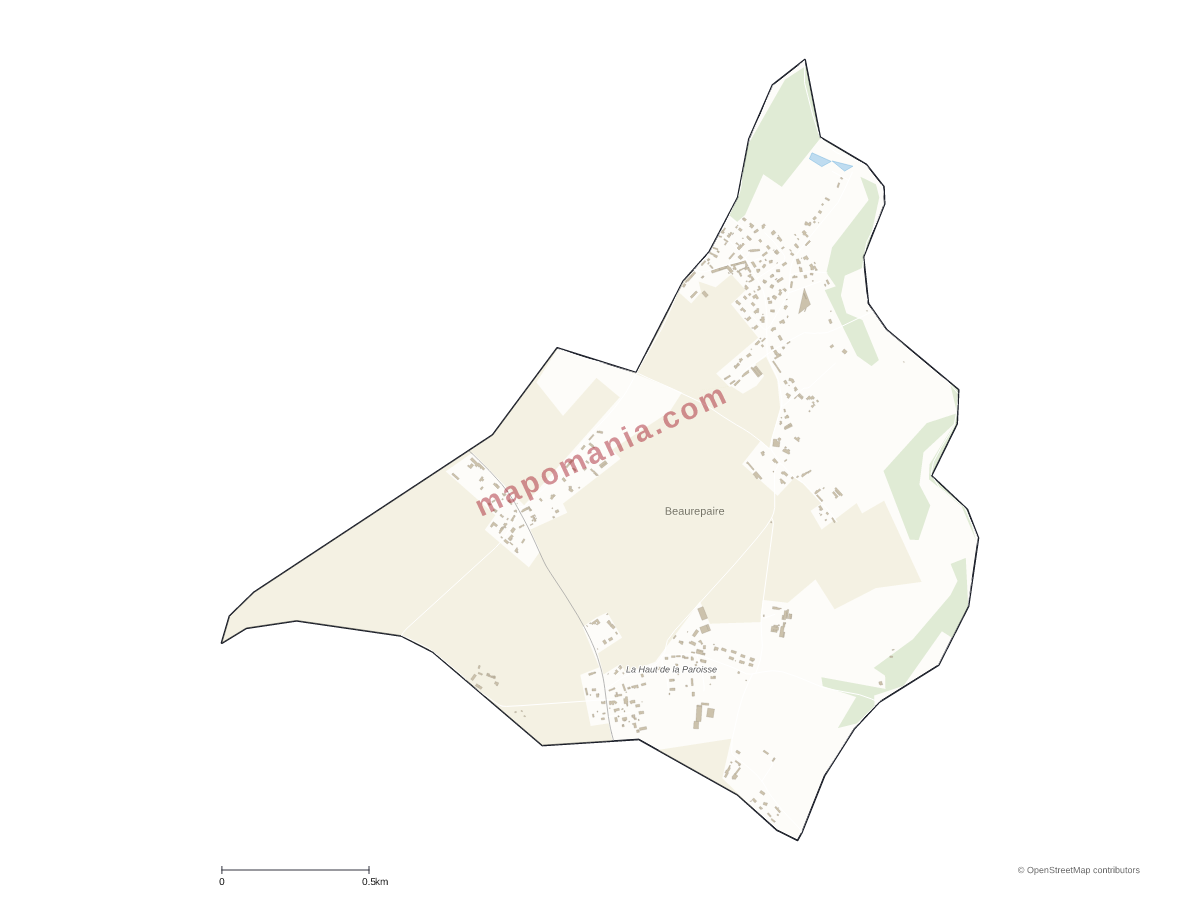 Carte de Beaurepaire à personnaliser