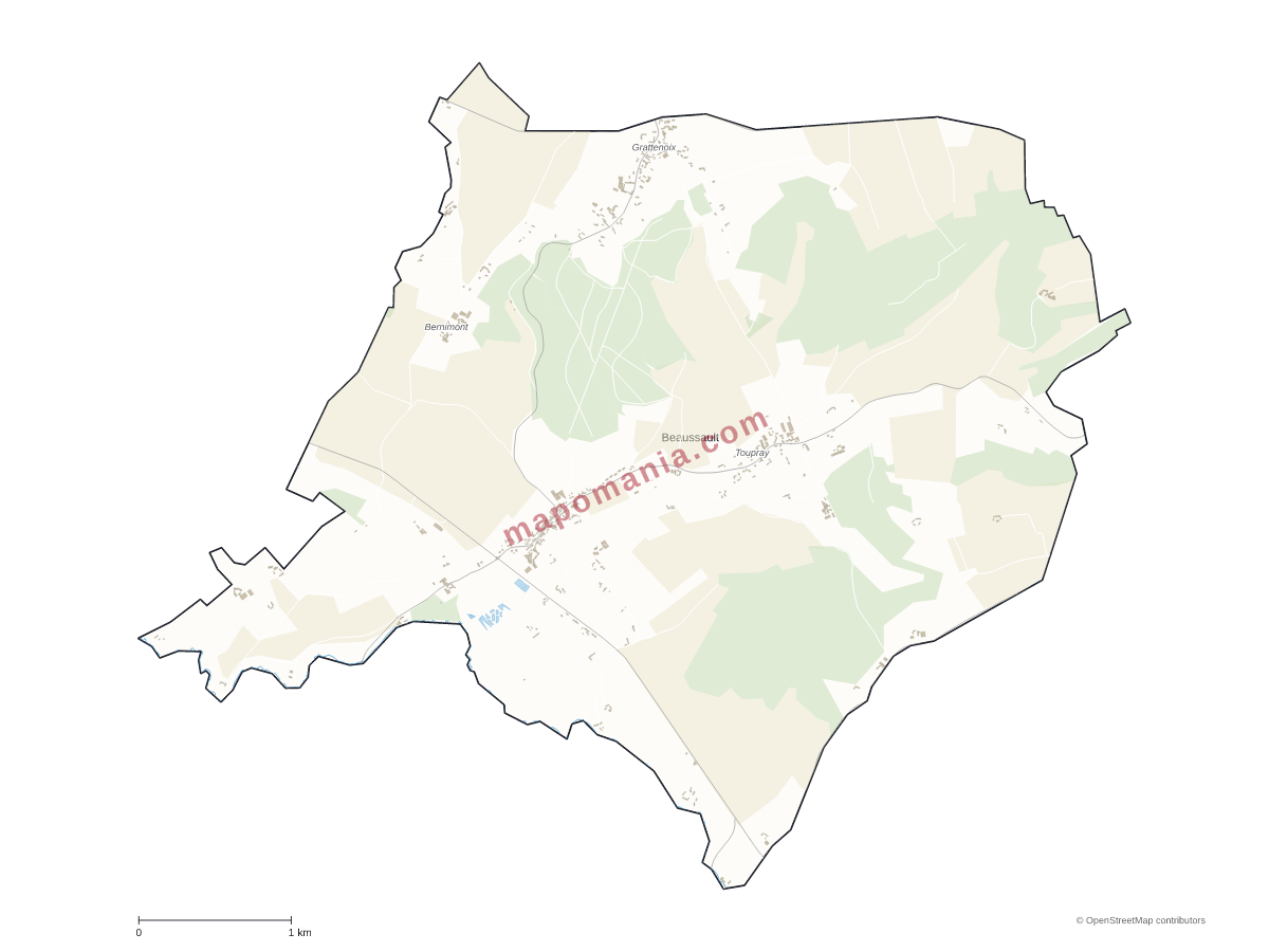 Carte de Beaussault à personnaliser