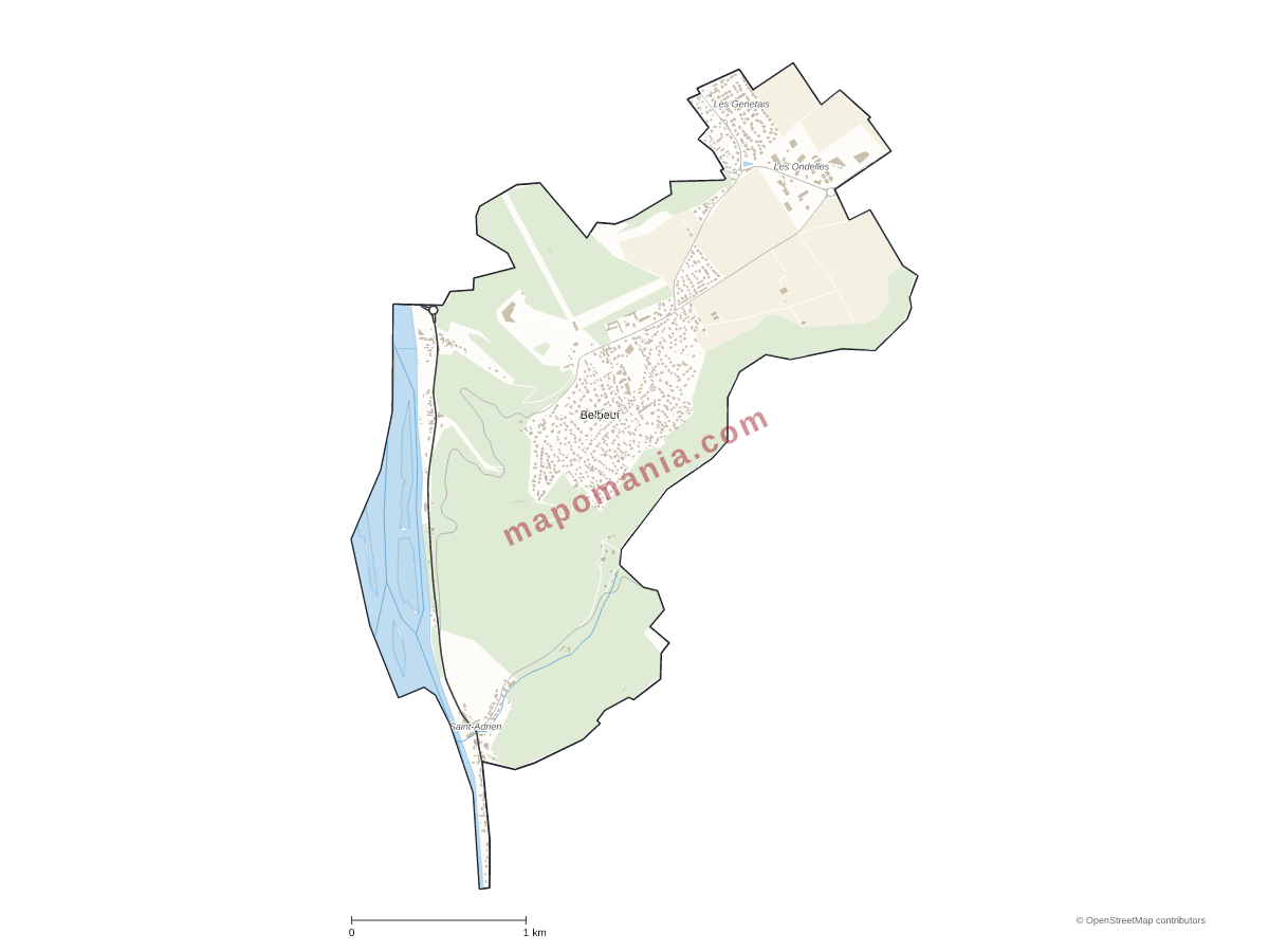 Carte de Belbeuf à personnaliser