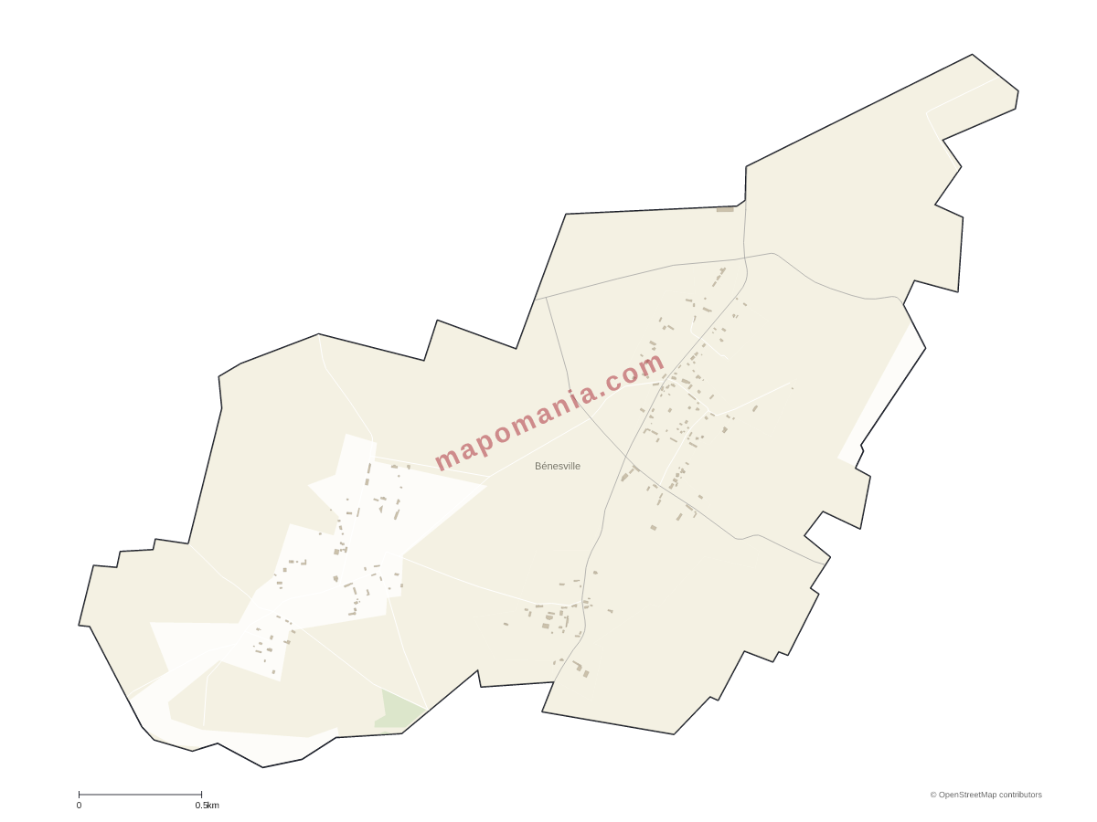 Carte de Bénesville à personnaliser