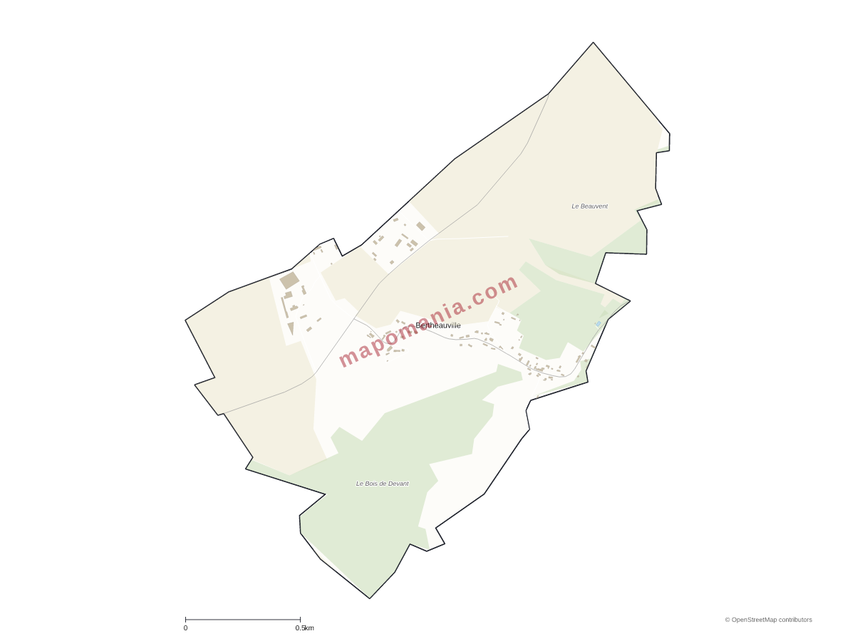 Carte de Bertheauville à personnaliser