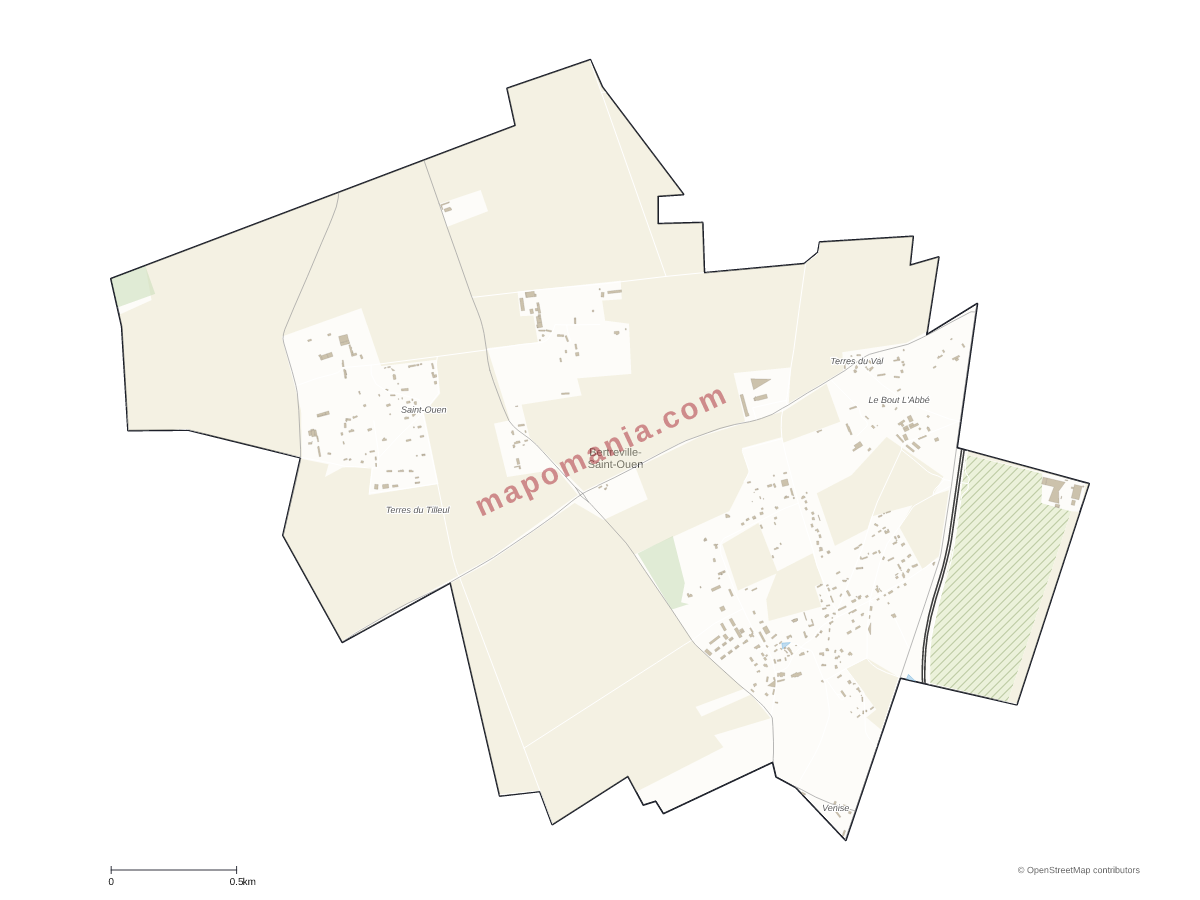 Carte de Bertreville-Saint-Ouen à personnaliser