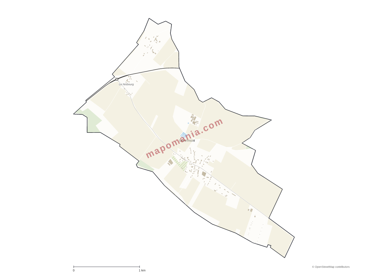 Carte de Bertrimont à personnaliser