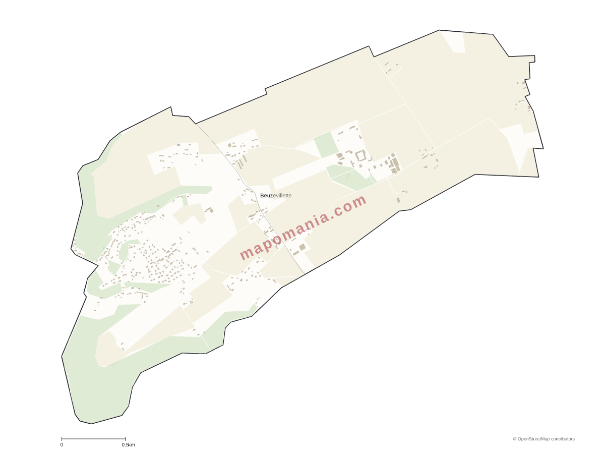 Carte de Beuzevillette à personnaliser