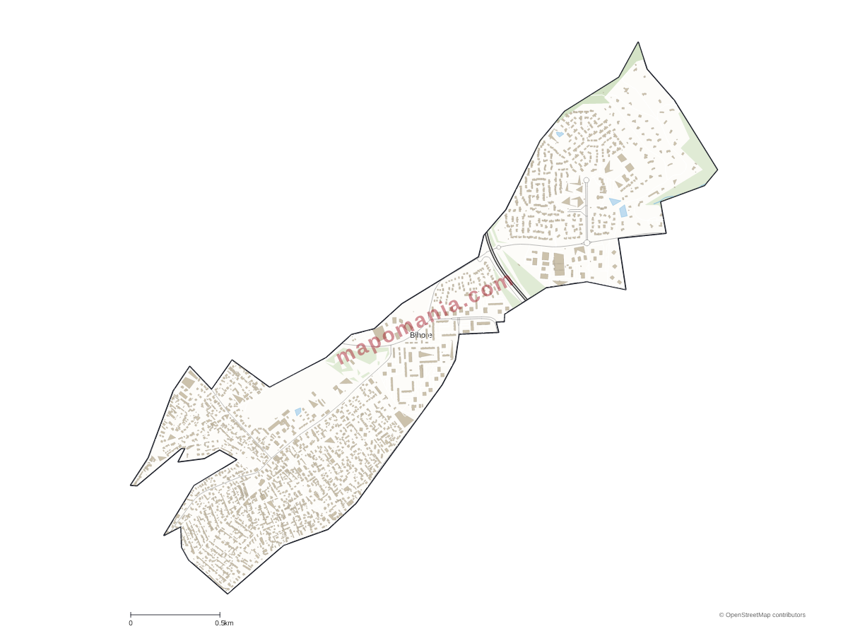 Carte de Bihorel à personnaliser