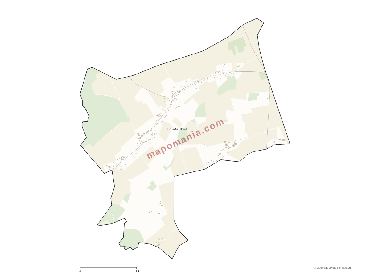 Carte de Bois-Guilbert à personnaliser