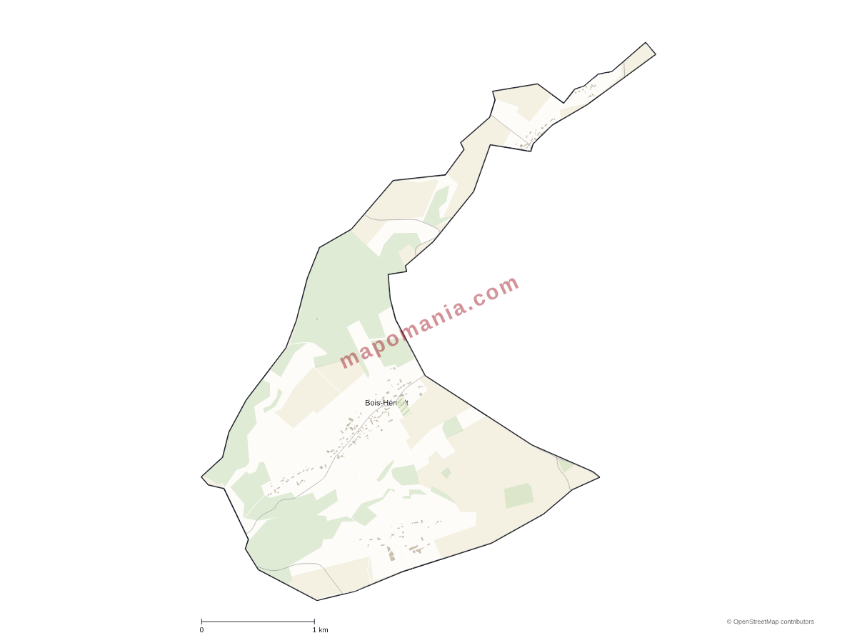 Carte de Bois-Héroult à personnaliser