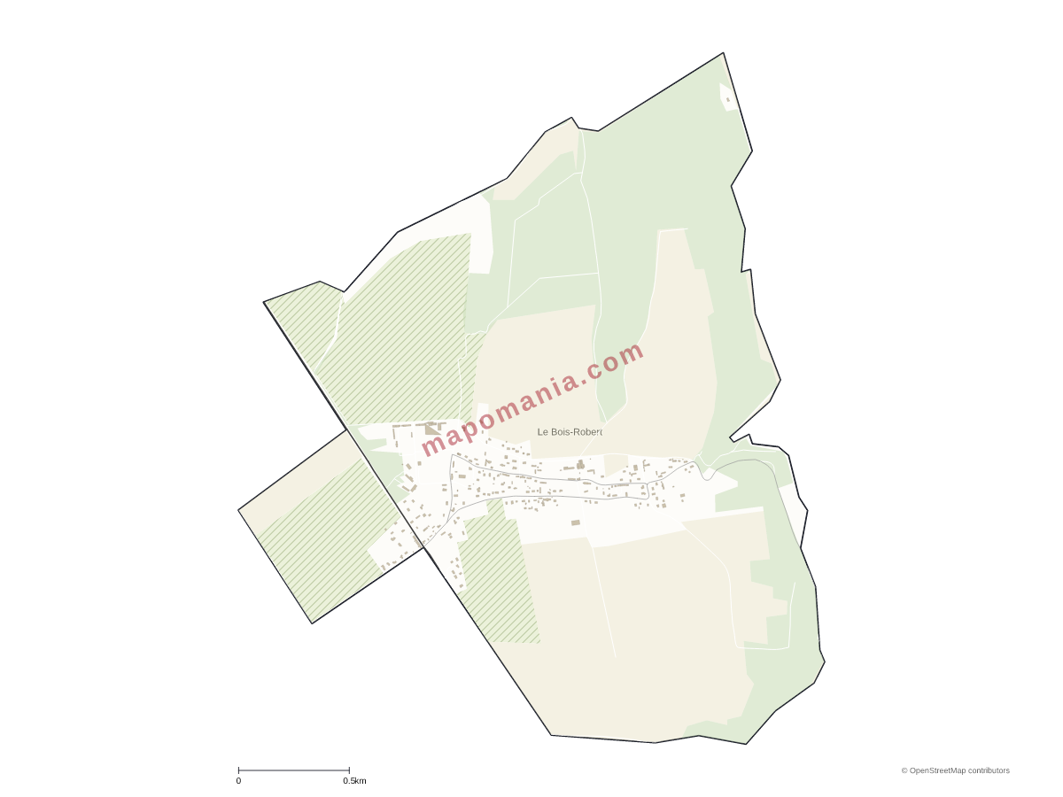 Carte de Le Bois-Robert à personnaliser