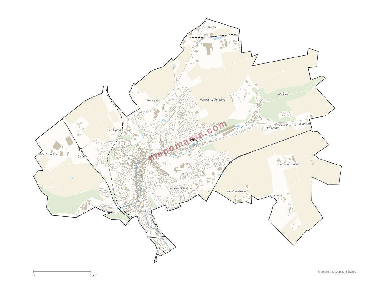 Carte de Bolbec à personnaliser