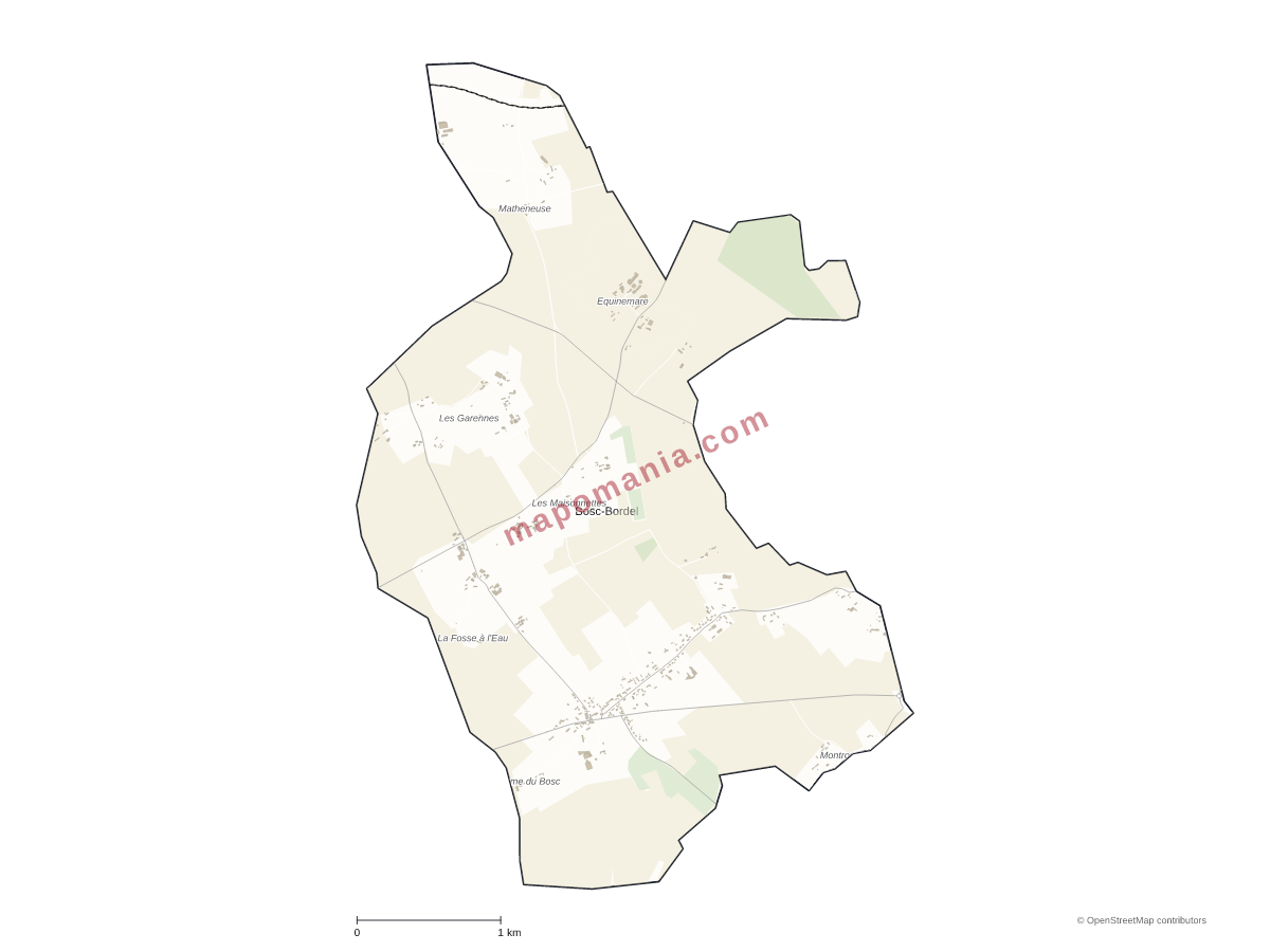 Carte de Bosc-Bordel à personnaliser