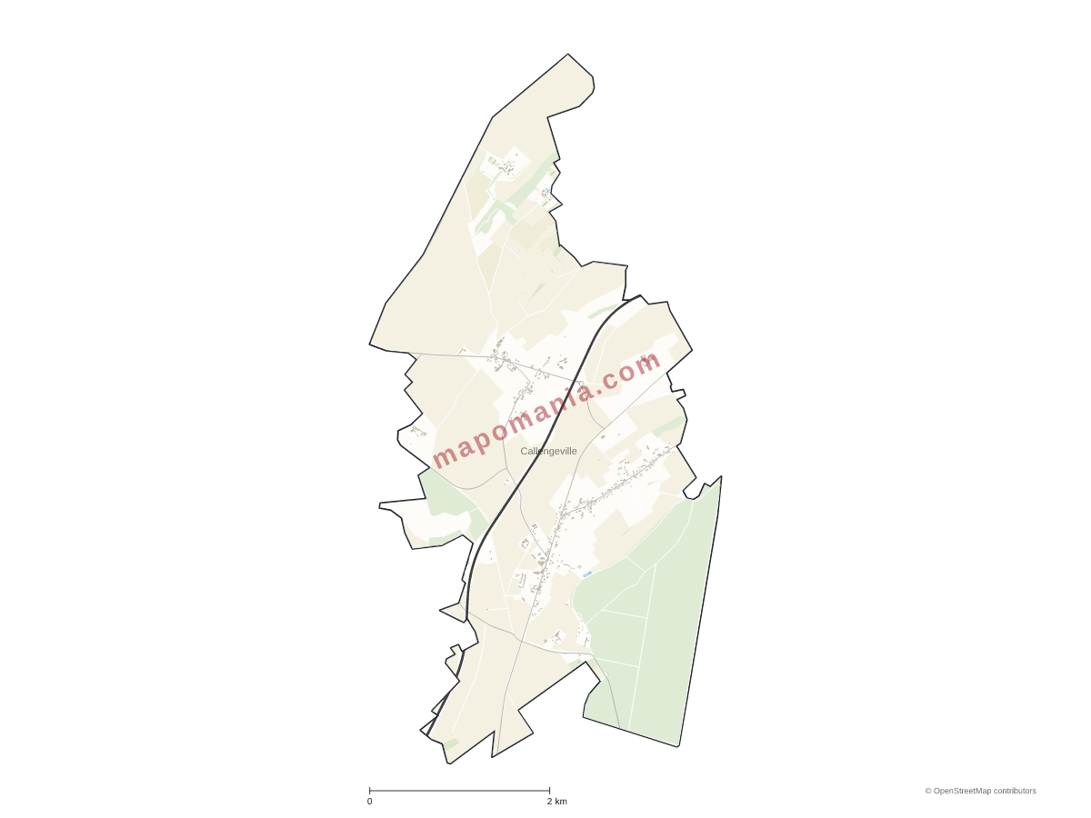 Carte de Callengeville à personnaliser
