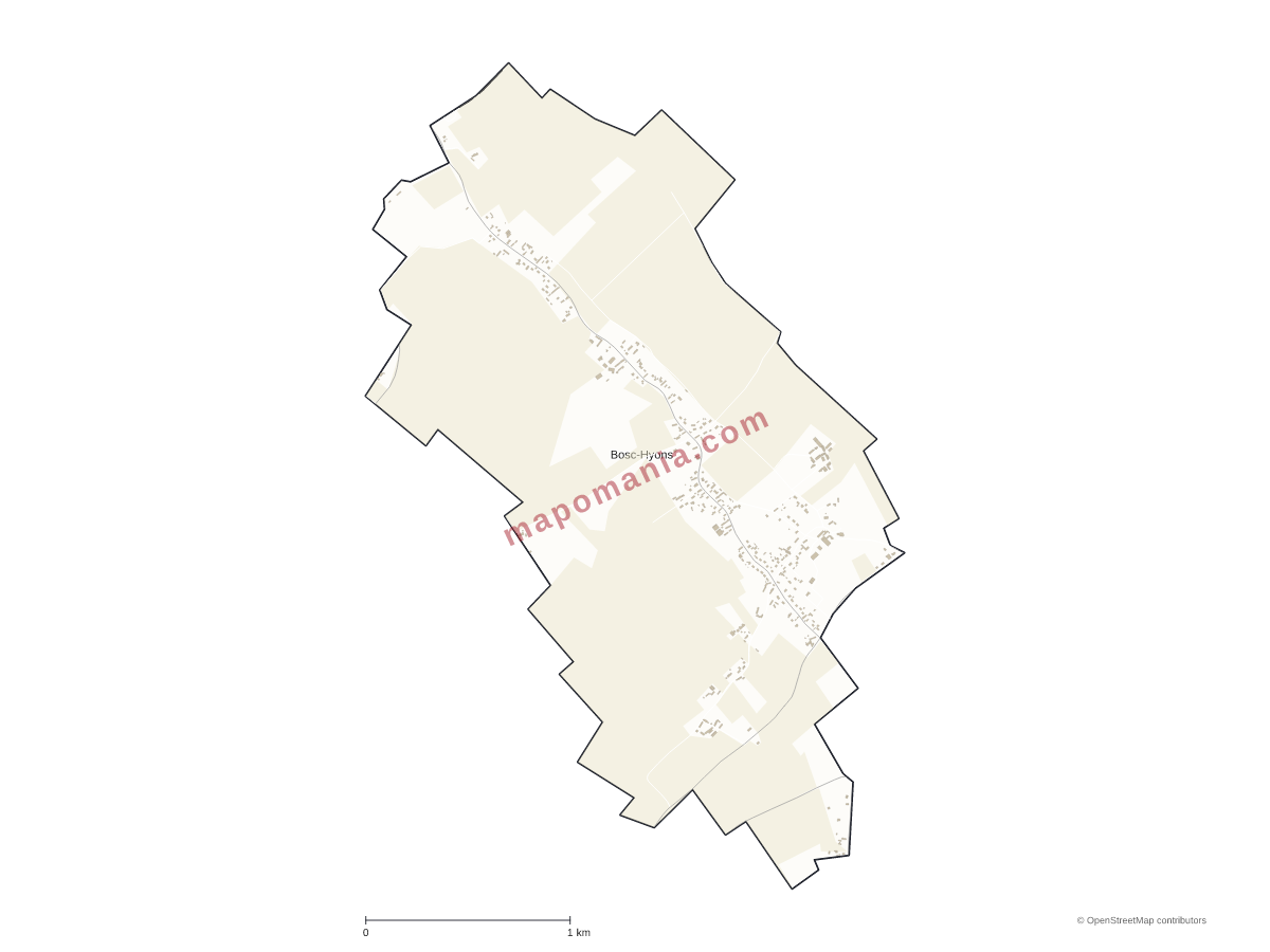 Carte de Bosc-Hyons à personnaliser