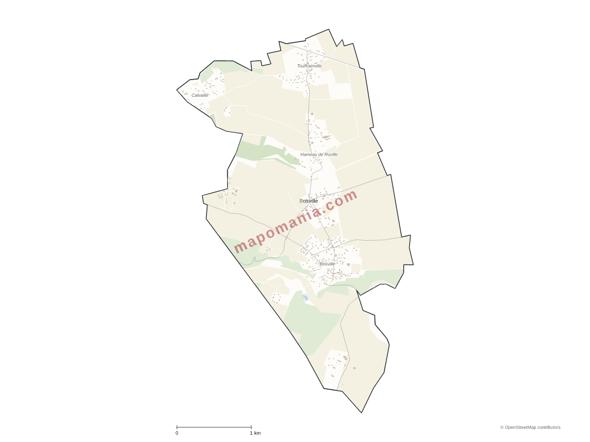 Carte de Bosville à personnaliser
