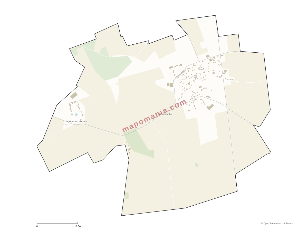 Carte de Boudeville à personnaliser