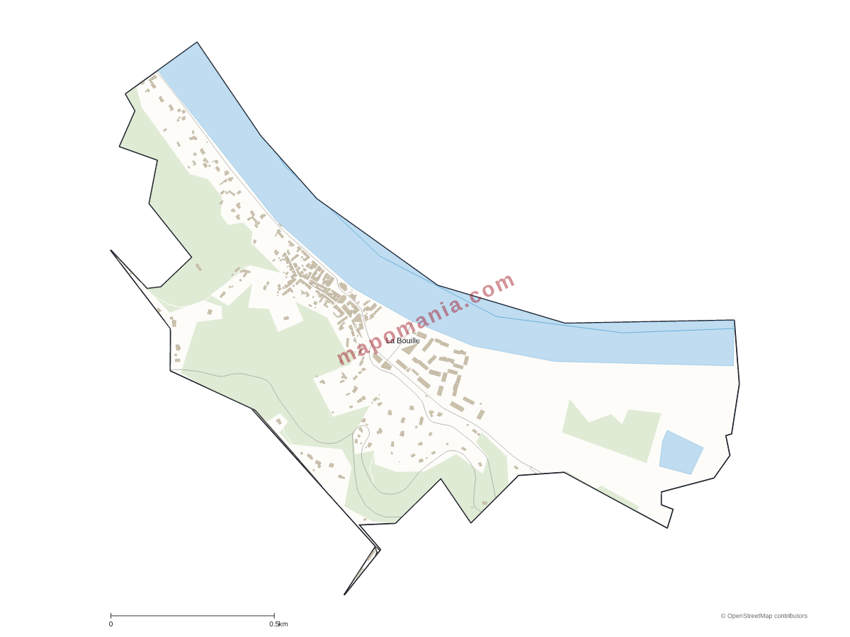 Carte de La Bouille à personnaliser