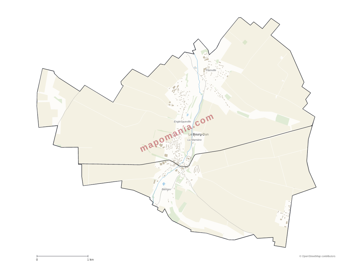 Carte de Le Bourg-Dun à personnaliser