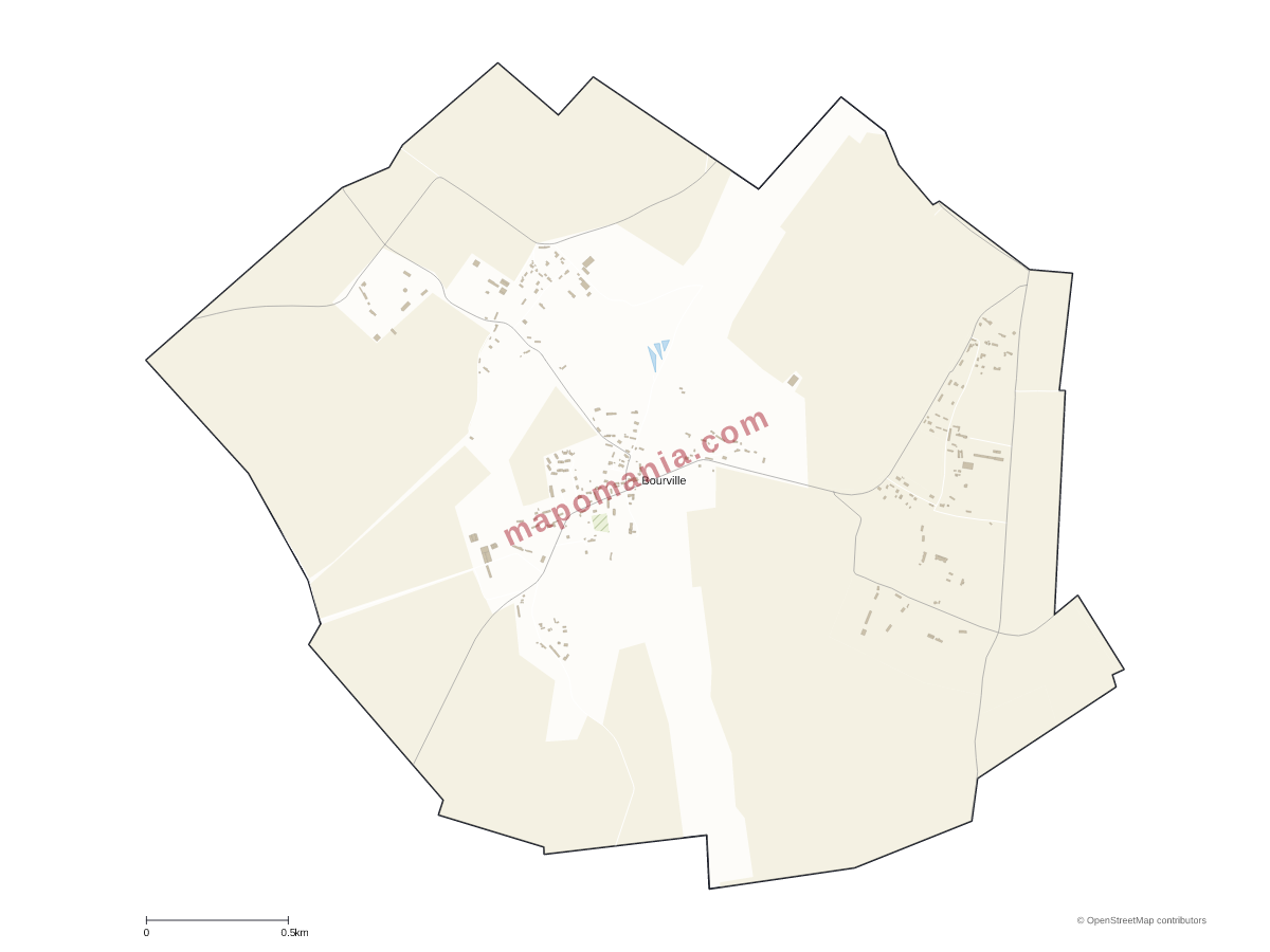 Carte de Bourville à personnaliser