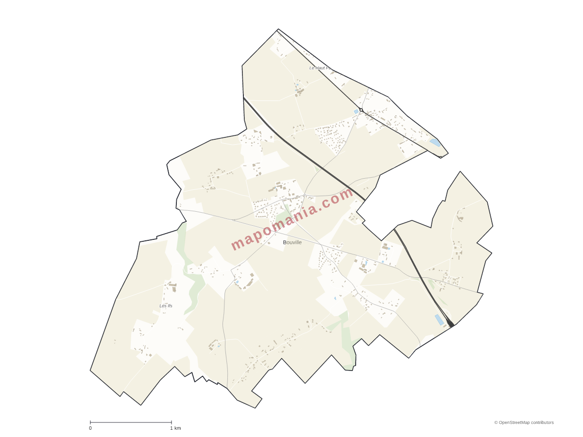 Carte de Bouville à personnaliser