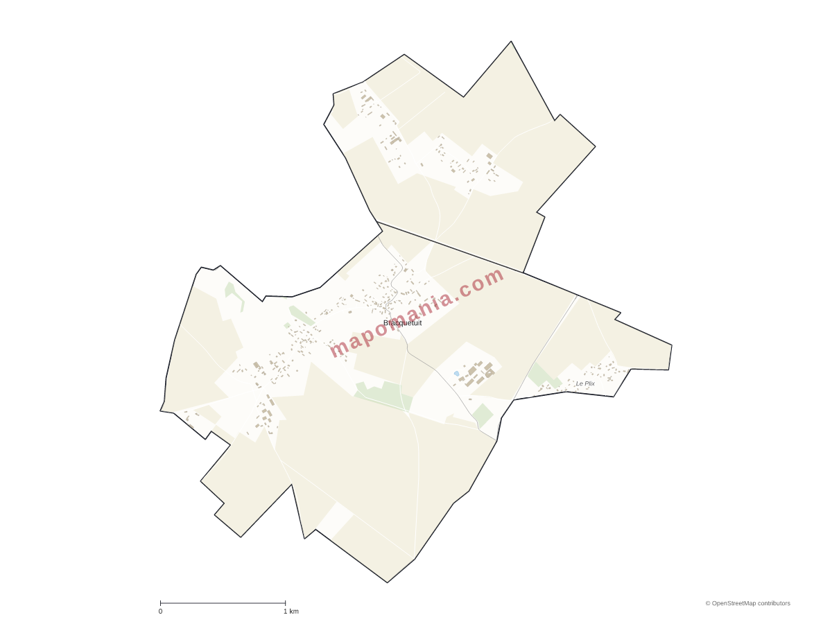 Carte de Bracquetuit à personnaliser
