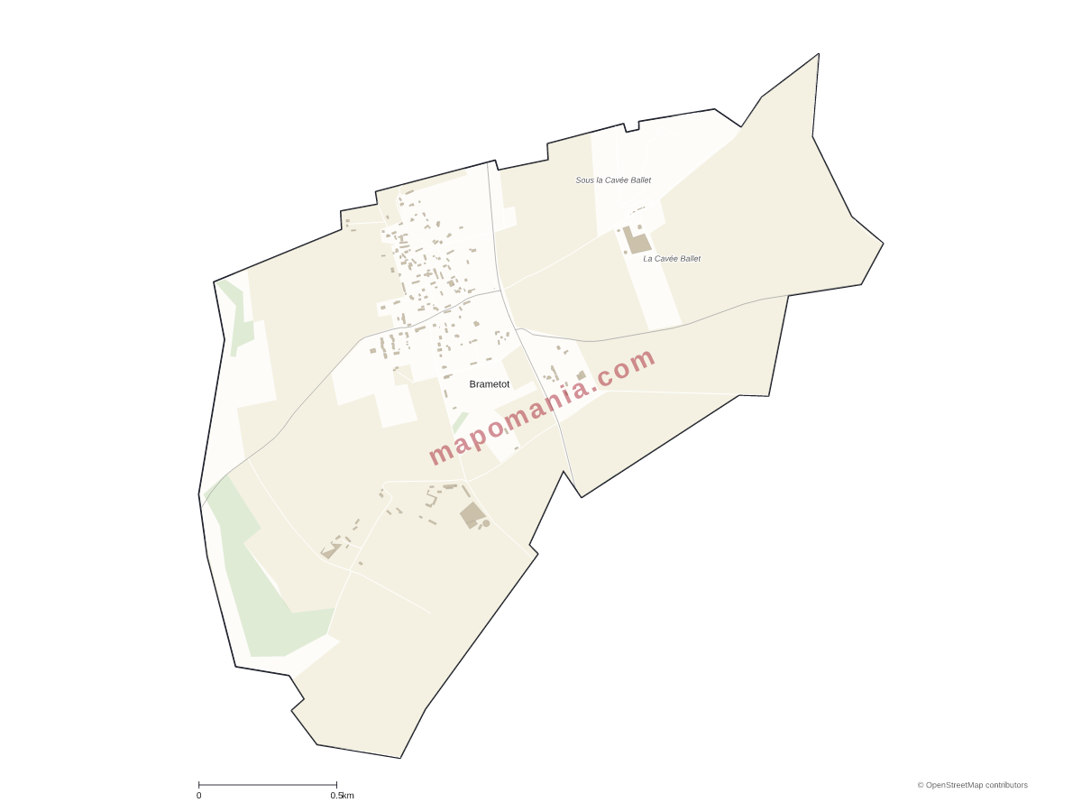 Carte de Brametot à personnaliser