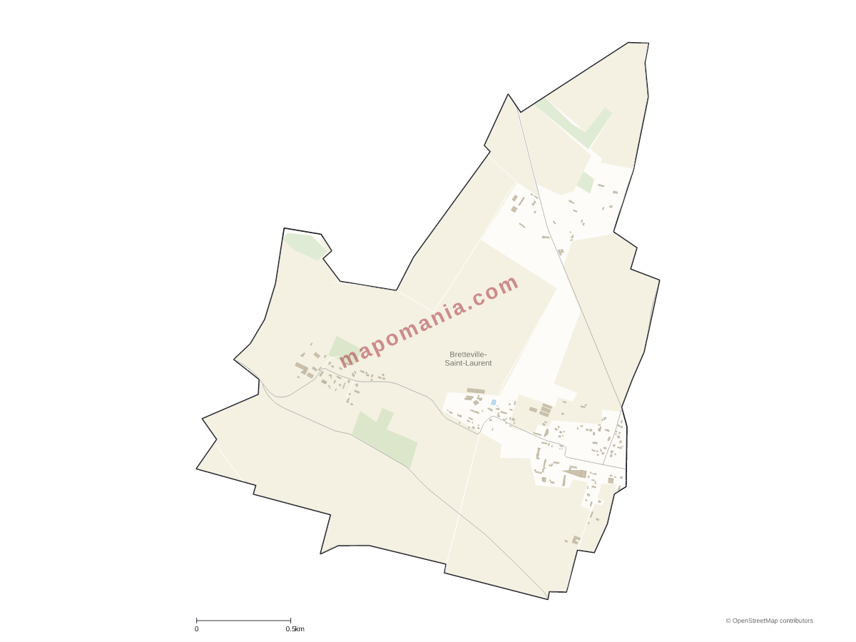 Carte de Bretteville-Saint-Laurent à personnaliser