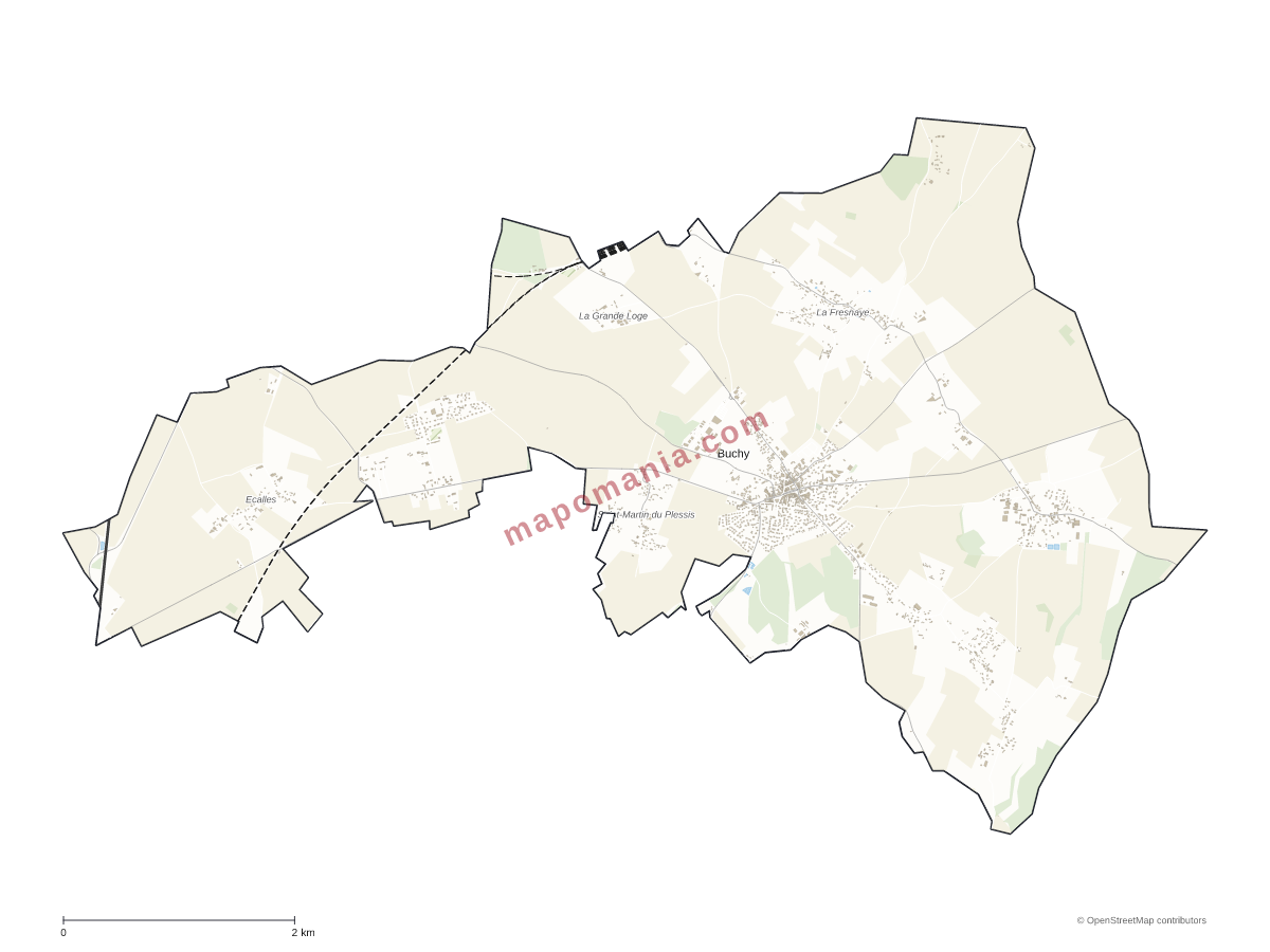 Carte de Buchy à personnaliser